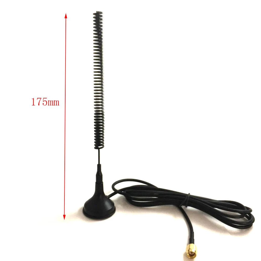 1pcs 150-170mhz 450 Mhz Antenna 5dbi Sucker Aerial With Sma Male Connector 1.5M RF174 Cable | Мобильные телефоны и
