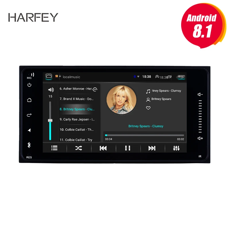Harfey clearance 2Din 7 &quotAndroid 8 1 универсальный автомобильный радиоприемник GPS Navi для TOYOTA