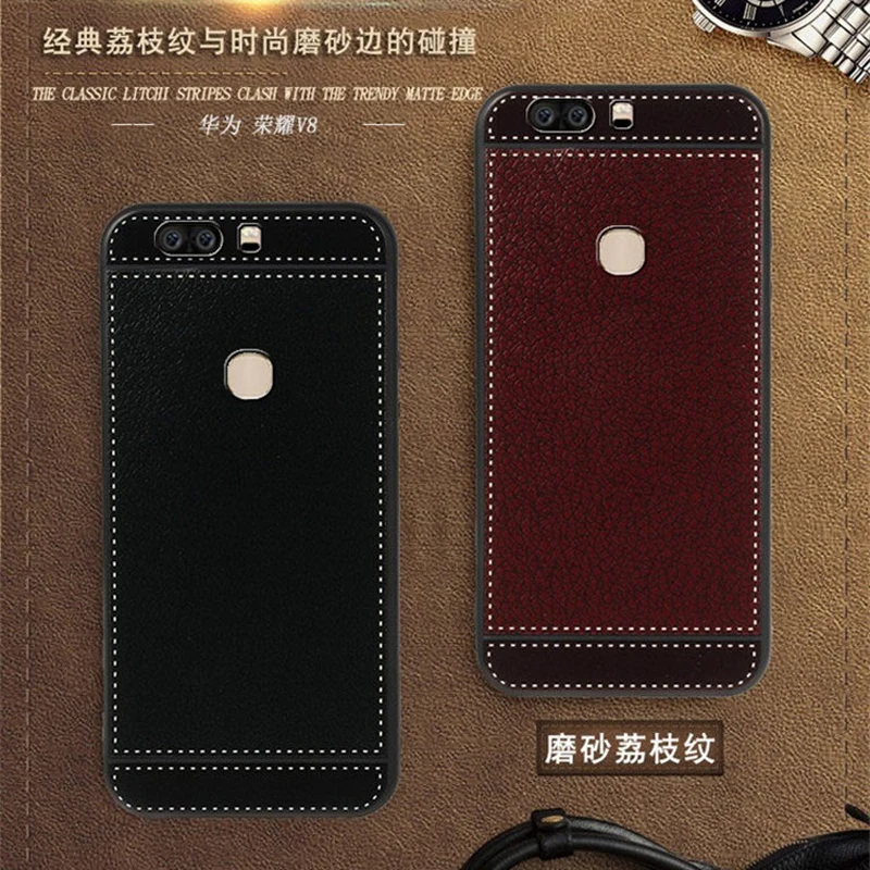 Чехлы iSecret для Huawei Honor V8 KNT-AL20, кожаный чехол 5,7 дюйма, мягкий черный силиконовый чехол для Huawei Honor V8, чехлы для телефонов
