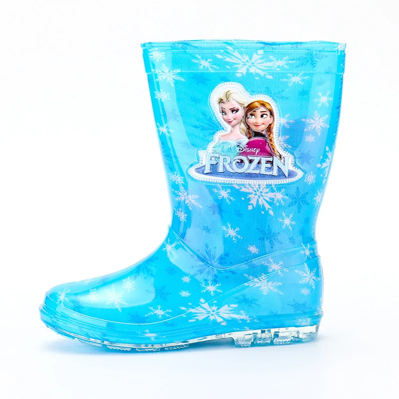 

Disney princess frozen children rain boots rubber shoes cartoon men and women PVC girls water shoes size 26-31