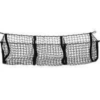 trunk cargo organizer storage net heavy duty cargo net for car pickup truck bed black mesh with free four metal carabiners