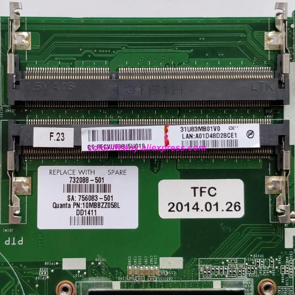 Оригинальная материнская плата 732088-501 732088-001 w 8670M/2GB GPU i5-4200U CPU DA0U83MB6E0 для ноутбука HP