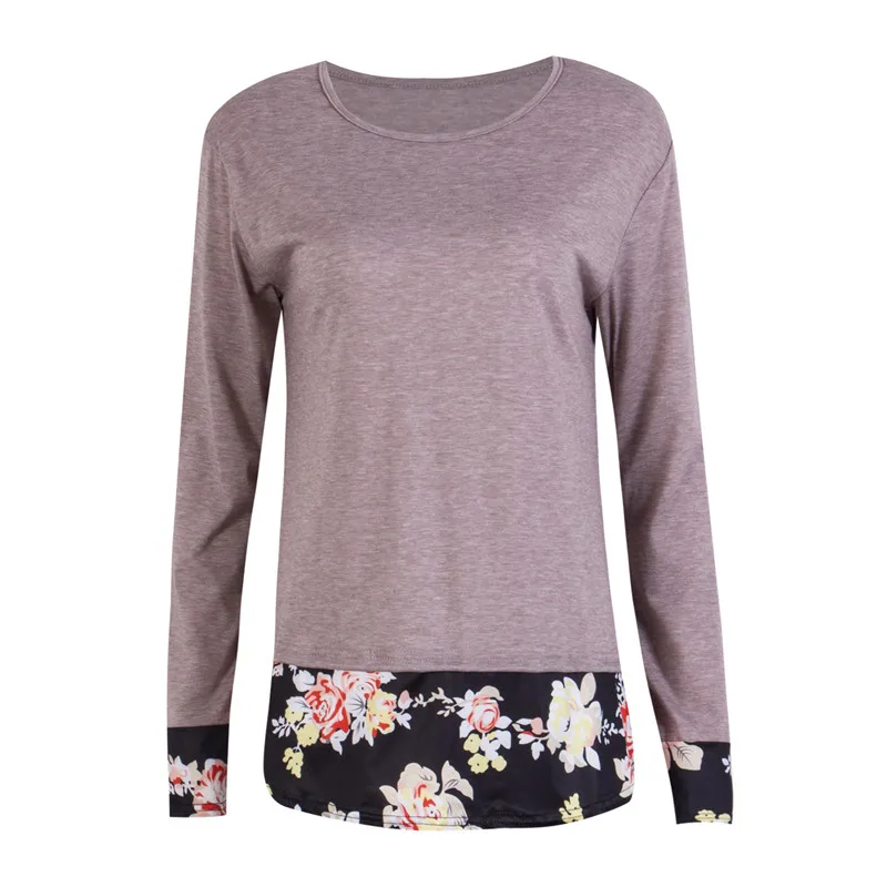 

Casual Women Floral Shirts Tops Autumn Ladies Long Sleeve Patchwork Loose Tops Blouse Blusa Stylish Femme Pullovers Clothes 2019