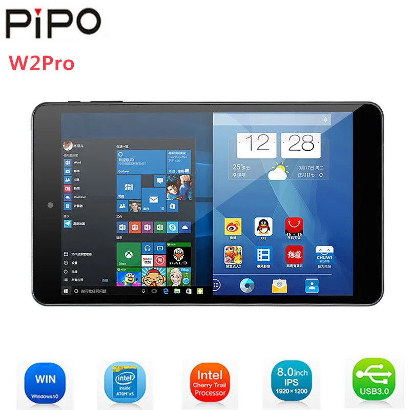 Pipo W2PRO Планшеты 8 ''ips экран Windows 10 Intel Cherry Trail Z8350 четырехъядерный процессор 2 Гб