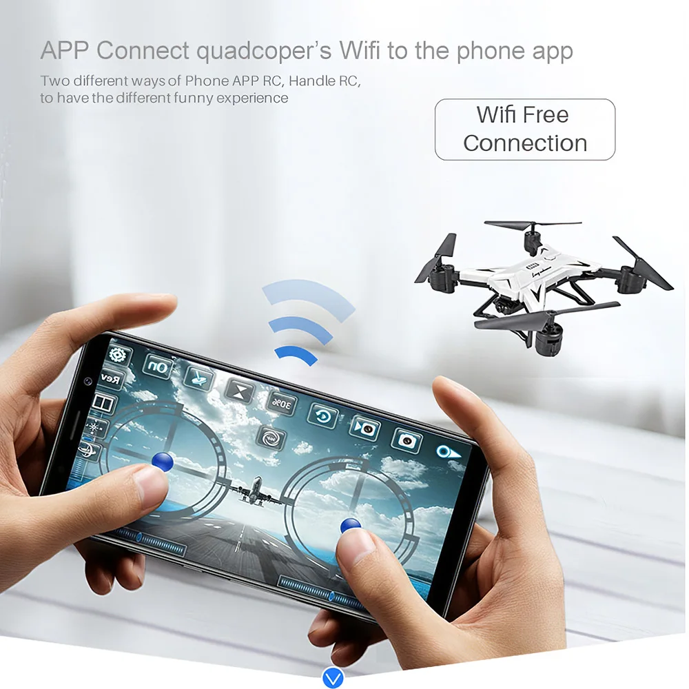 XIN KAI YANG RC Квадрокоптер KY601S складной Дрон с камерой 1080P Wifi FPV высоты удерживающий