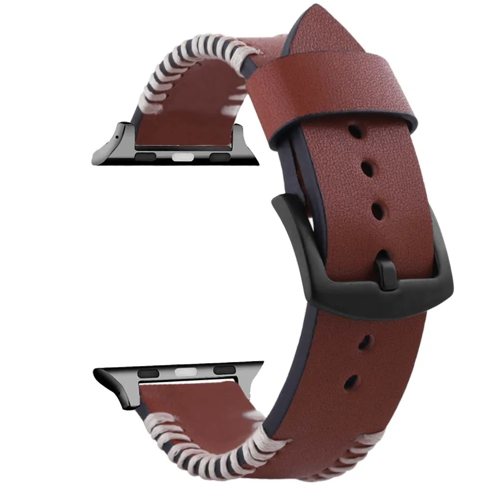 Кожаный ремешок для часов Apple watch 42 мм 44 iwatch se 6/5/4/3/2/1 38 40 ремень | Наручные часы