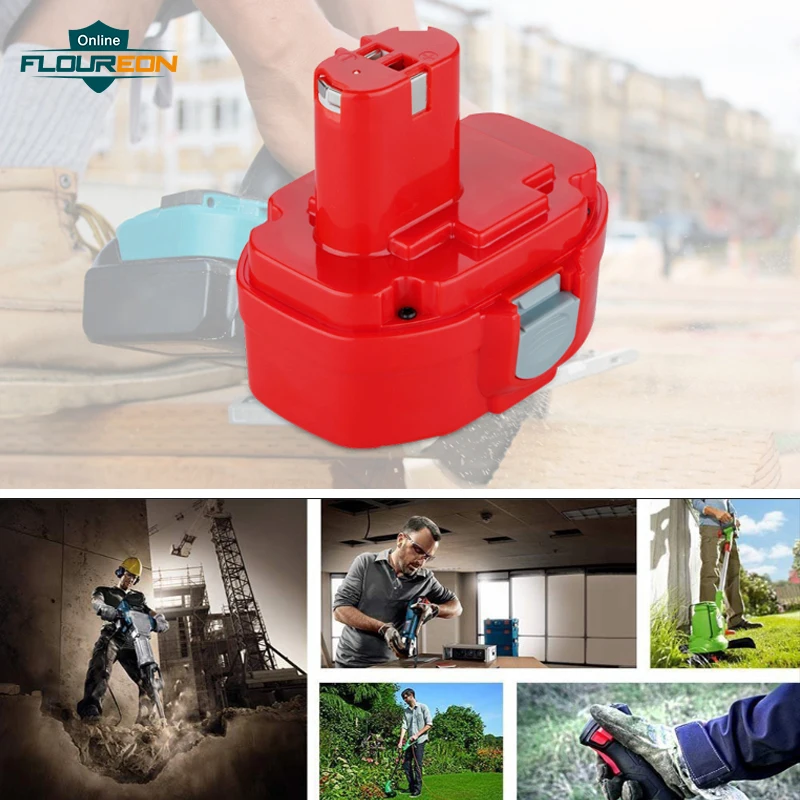 Аккумуляторная батарея FLOUREON 14 4 V 3000mAh Ni MH для Makita PA14 JR140D 1420 1422 1433 1434 1435F 192699 A 6381D