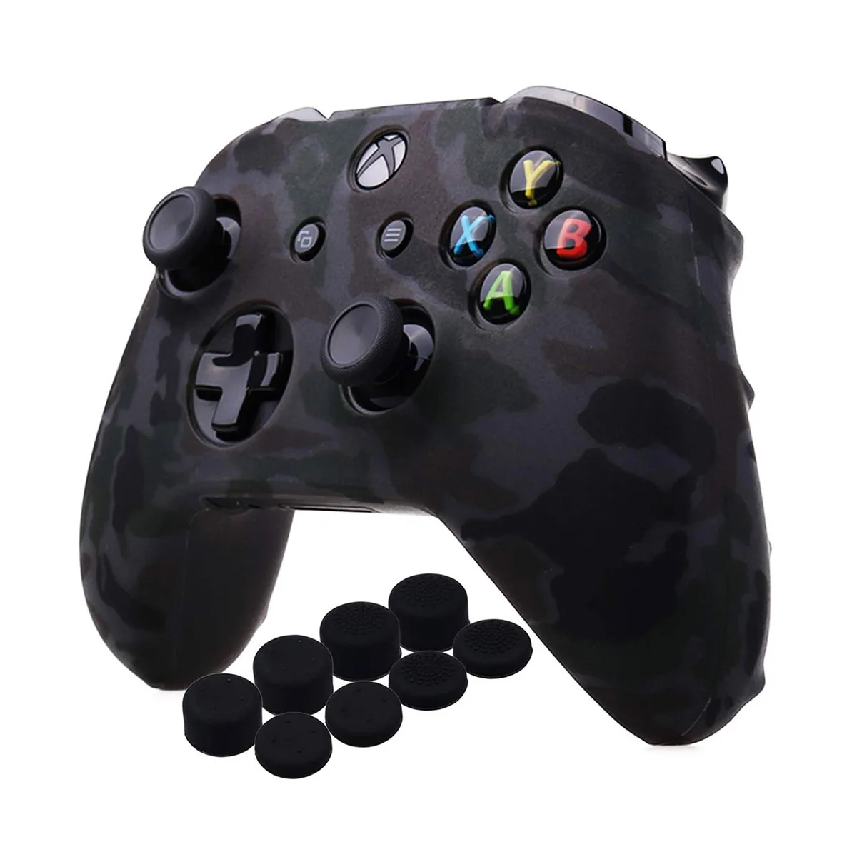 Камуфляжный Силиконовый обложка кожаный чехол для Microsoft Xbox One X и S контроллер 1