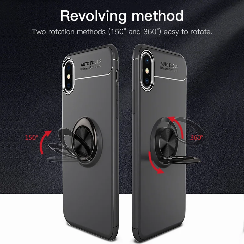 Чехол для iPhone X XR 6S 6 7 8 Plus ударопрочный автомобильный держатель Магнитный