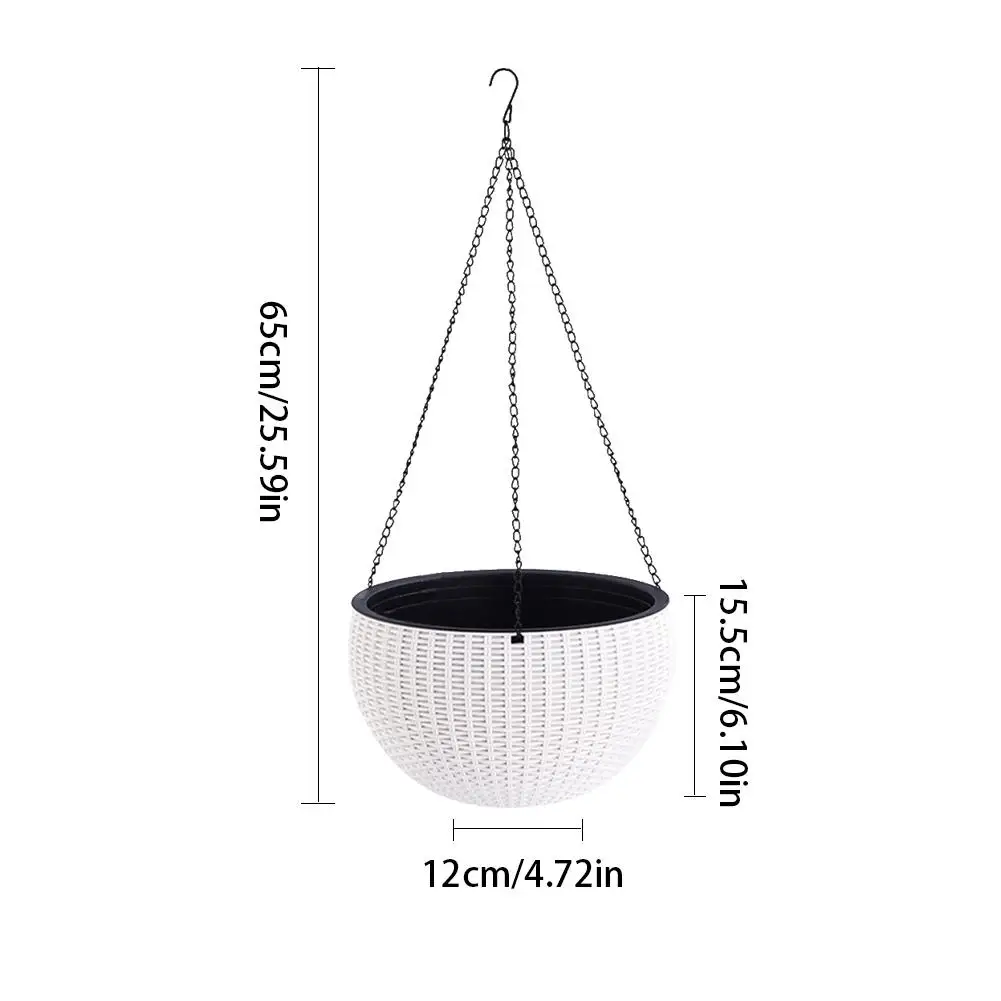 Цепные подвесные цветочные горшки корзина имитация ротанга ткачество PP садовый
