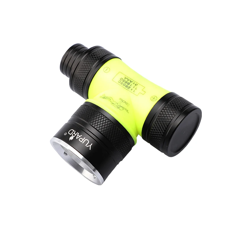 Дайвинг двойной фитиль Водонепроницаемый T6 LED L2 УФ светодиодный фонарик налобный