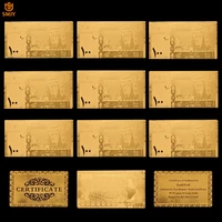 10pcslot saudi arabia world currency 100 riyal gold banknote replica paper money banknote collection