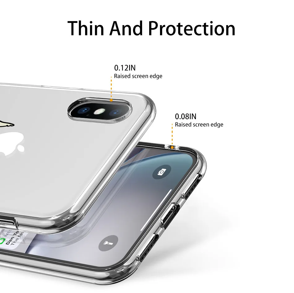 Прозрачный чехол USLION для iPhone 5 6 6s 7 8 Plus мягкий прозрачный ТПУ X XS XR Xs Max |