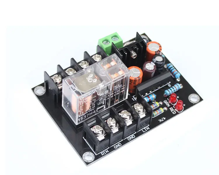 Dykb UPC1237 Защитная плата для динамиков AC 12V 24V OMRON Реле стерео 2 каналов задержка