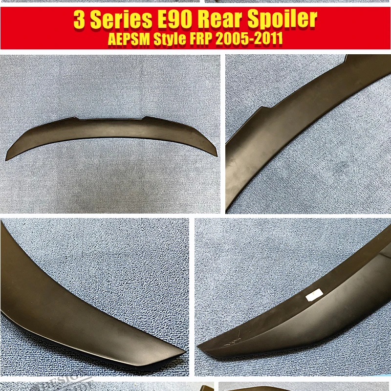 For BMW E90 PSM Style FRP Unpainted Trunk Spoiler Wing 3 Series Sedan 318i 320i 323i 325i 328i 335i Add on Look Rear Wings 05-11 |