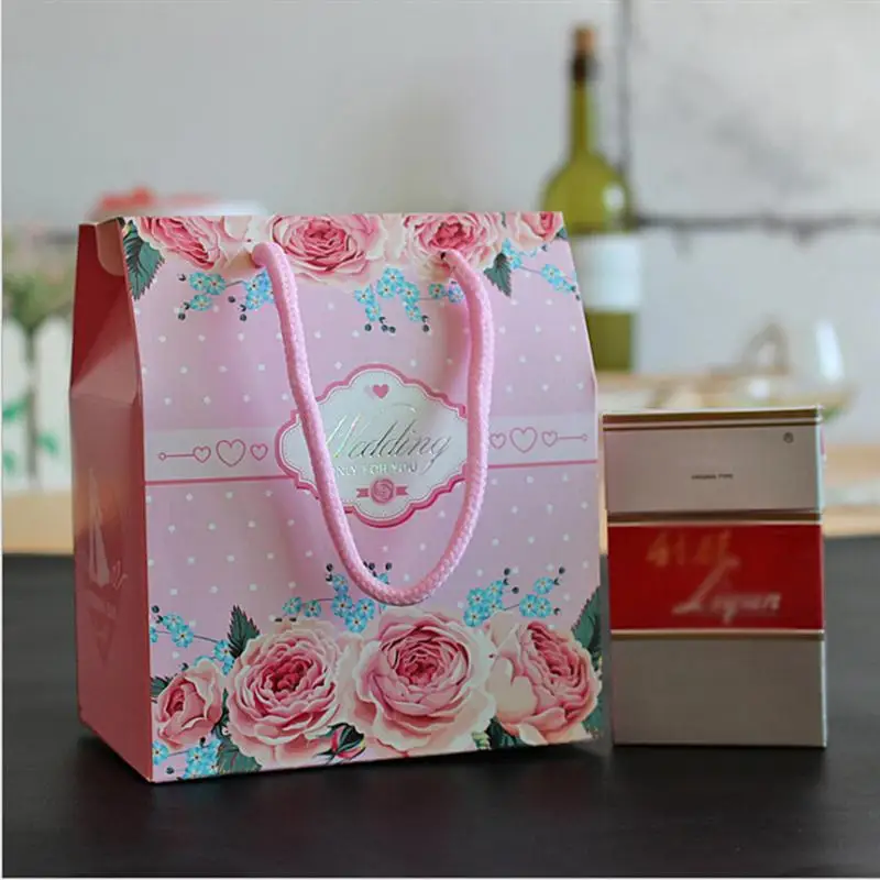 10 Pcs Handheld Vertical Wedding Candy Creative Box Bag for Bridal Shower Party Birthday Gifts |