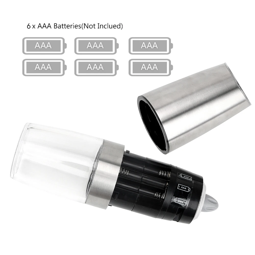 Automatic Electric Pepper Grinder Salt Cumin Spice Mill Gravity Sensor Ceramic with LED Light Shaker | Дом и сад