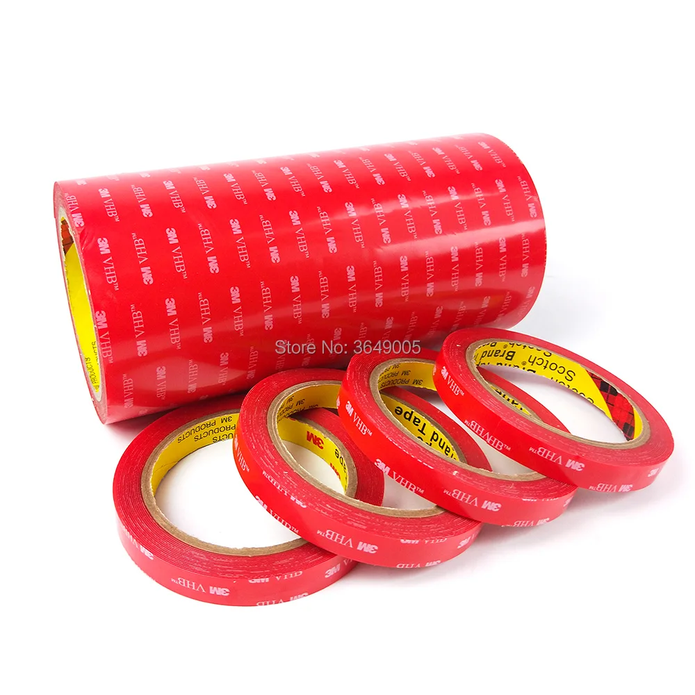 1Roll 3Meter Long Clear 3M VHB 4910 Heavy Duty Double Sided Adhesive Acrylic Foam Choose Wide Free Shipping