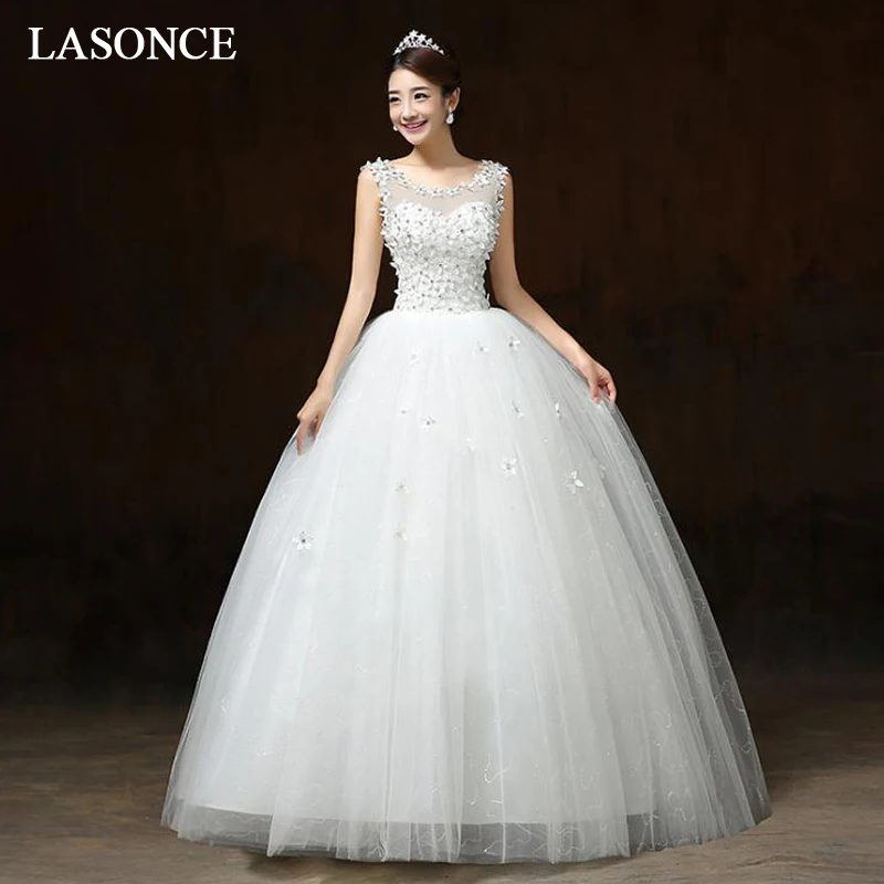 LASONCE элегантное кружевное бальное платье с прозрачными цветами и круглым вырезом