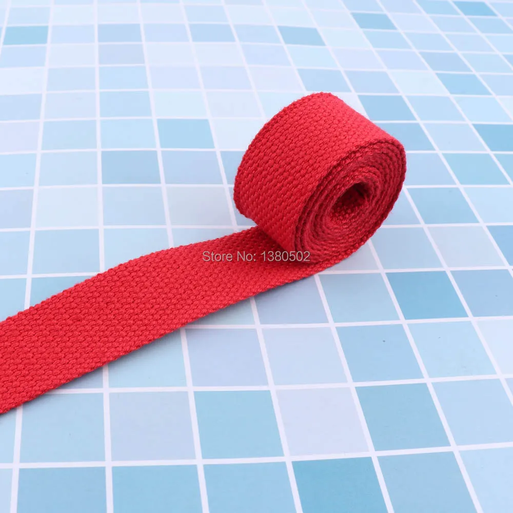 10yards 25mm 1&quot width Red Color Canvas Webbing Fabric Strap Ribbon for Tape Bag garment accessories | Дом и сад