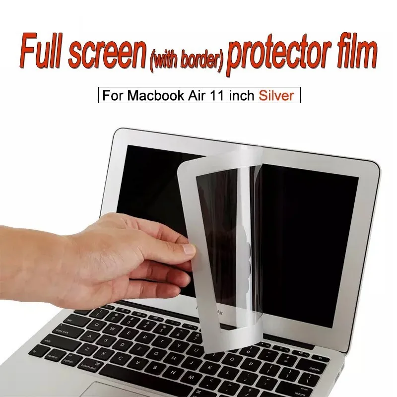 Полноэкранная Защитная пленка для ноутбука MacBook Air 11 дюймов Серебристая