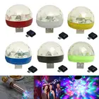 Lumi вечерние USB светодиодный диско-светильник s портативный хрустальный волшебный шар со звуковым управлением, сценическая лампа с адаптером для телефона Android, вечерние светильник