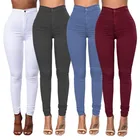 Брюки женские Стрейчевые с высокой талией, облегающие брюки-карандаш, одежда для женщин, пикантные женские брюки 2019, облегающие брюки размера плюс, S-3XL