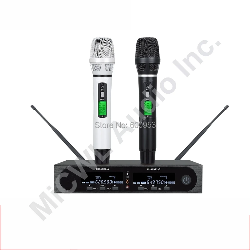 MiCWL Pro SKM9000 2x100 канальный белый черный беспроводной микрофон система|Микрофоны| |