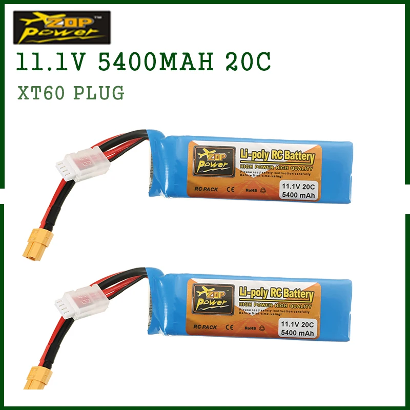 ZOP мощность 11 1 V 5400mah 20C 3S Lipo батарея XT60 разъем для Eachine E58 wifi FPV RC Квадрокоптер|Детали