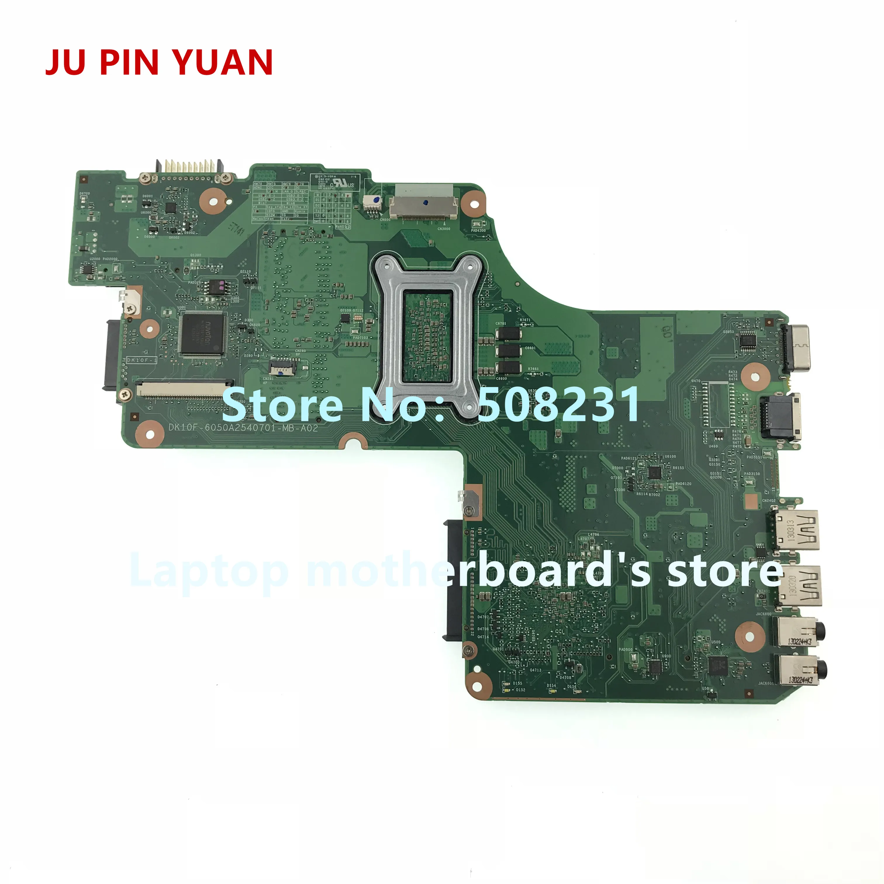 Ju pin yuan V000275480 материнская плата для Toshiba Satellite C855 Dk10f-6050a25407 с Intel Celeron 847 полностью