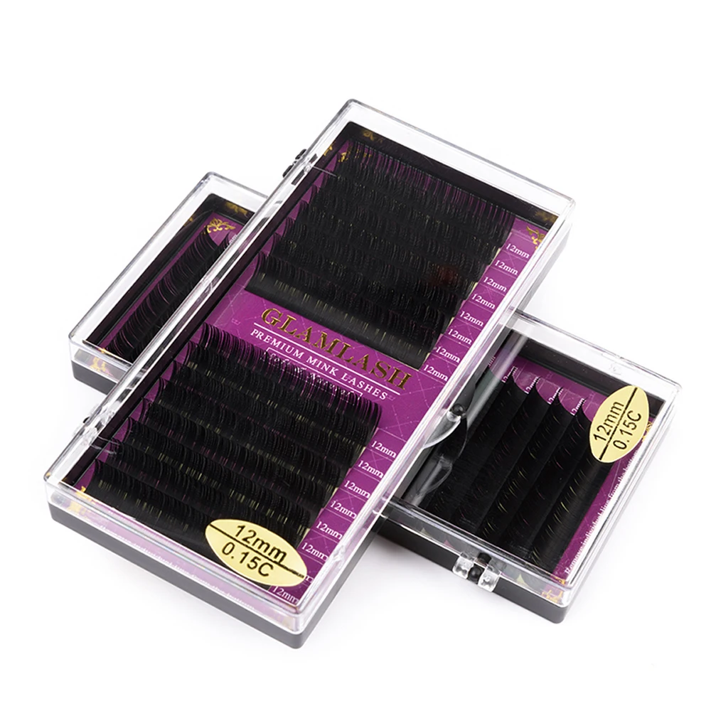 GLAMLASH 16 рядов JBCD натуральные Мягкие Накладные ресницы из искусственной норки