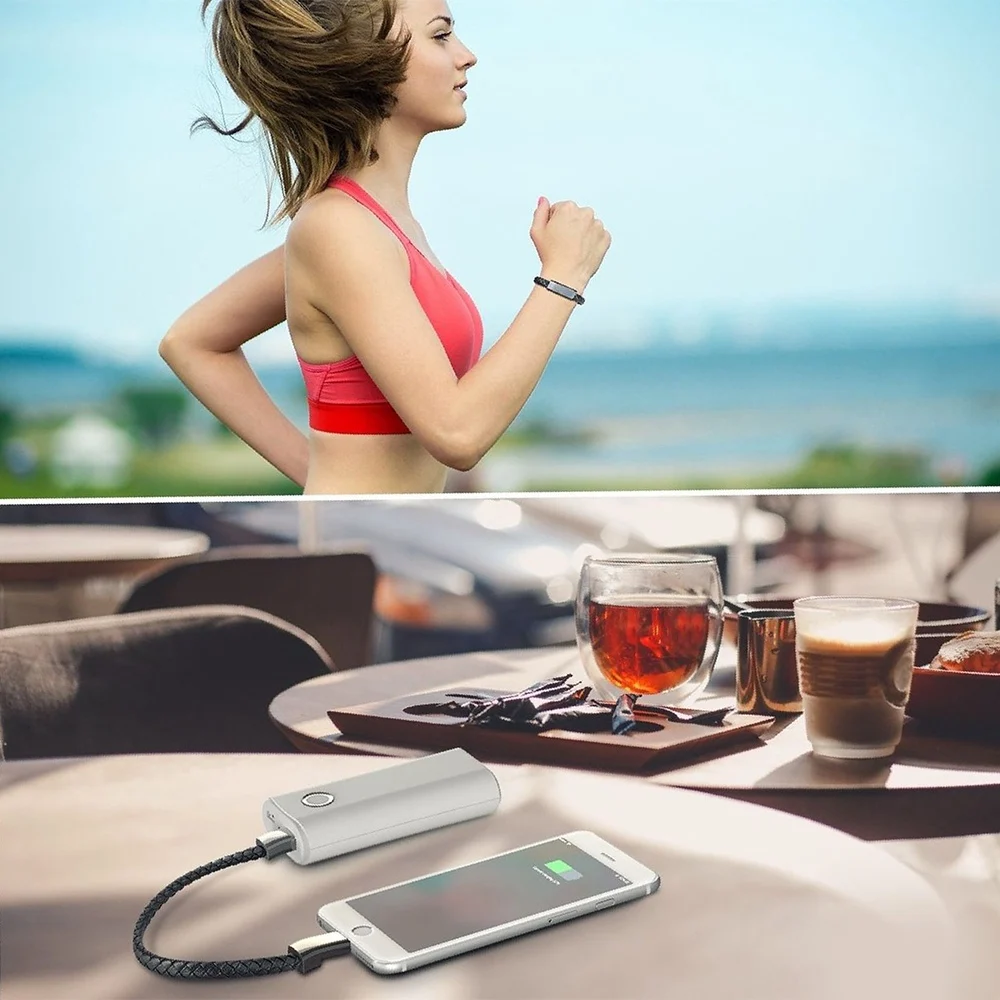 Cable Durable Leather Bracelet Charging Data Braided Wristband | Электроника