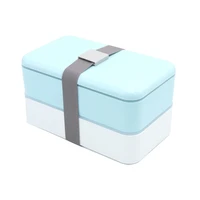 japanese kids heated lunch box portable double layers food storage containers microwave dinnerware leakproof bento box lunchbox