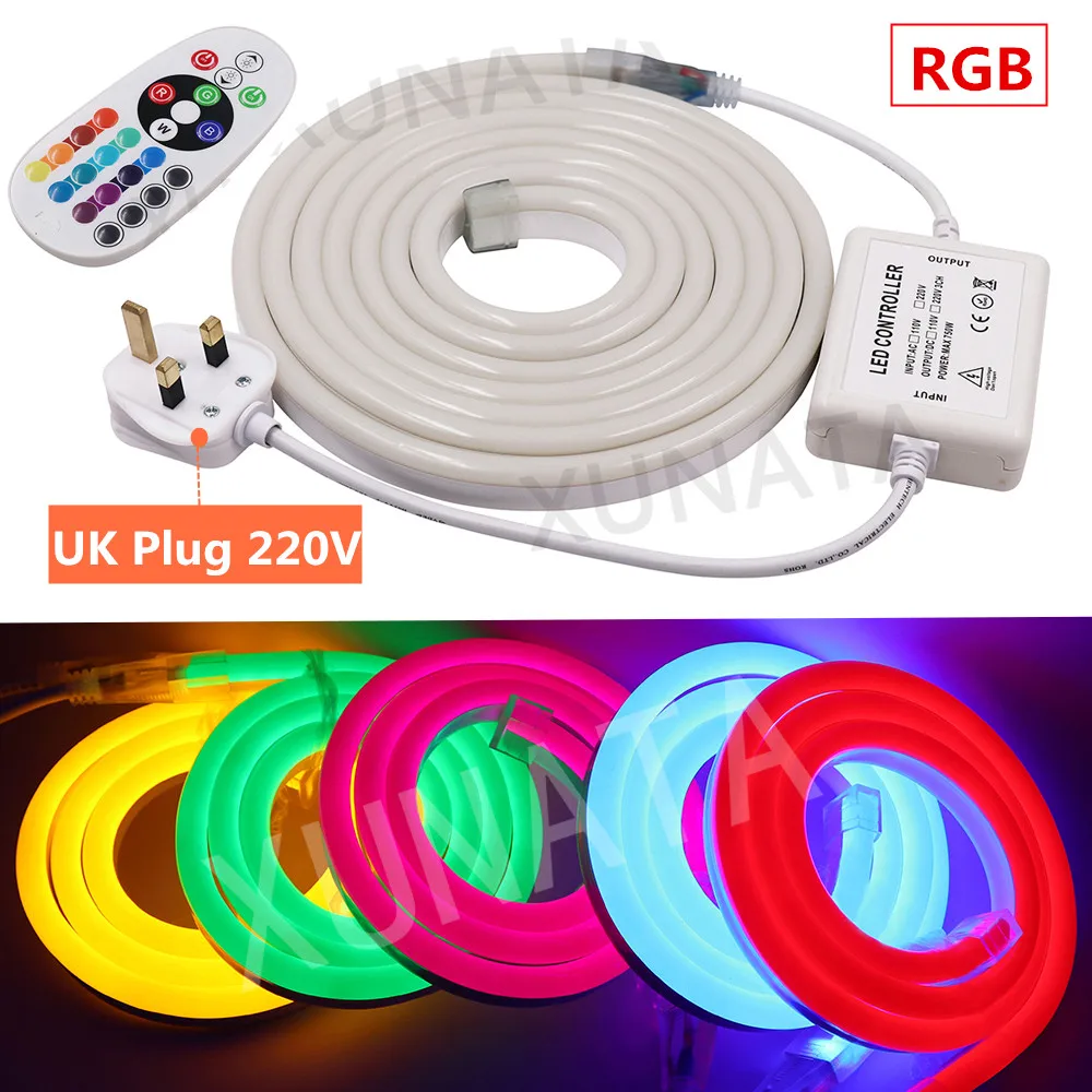 RGB неоновая лента водонепроницаемая вывеска гибкая светодиодная с ИК пультом