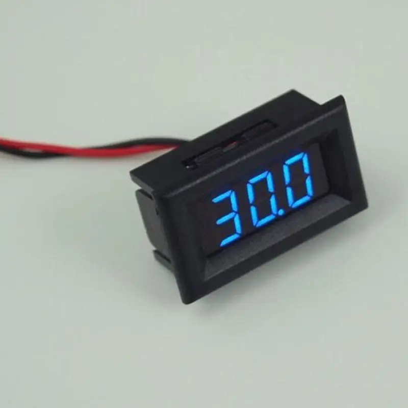 Digital Voltmeter Red/Blue/Green LED Display DC2.5-30V Voltage Meter Detector with Reversal Protection Mini Two Wires | Инструменты
