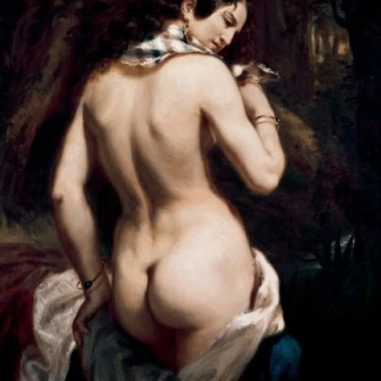 Ню 1842 Теодор Chasseriau (1819 1856 французский) холст масло частная коллекция плакат