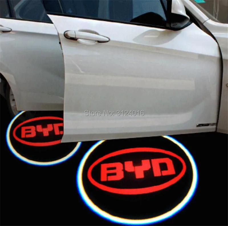 2 шт. X dahosun Автомобильная дверь приветственный логотип свет для BYD S6 2011-2014 S7 2015 E6