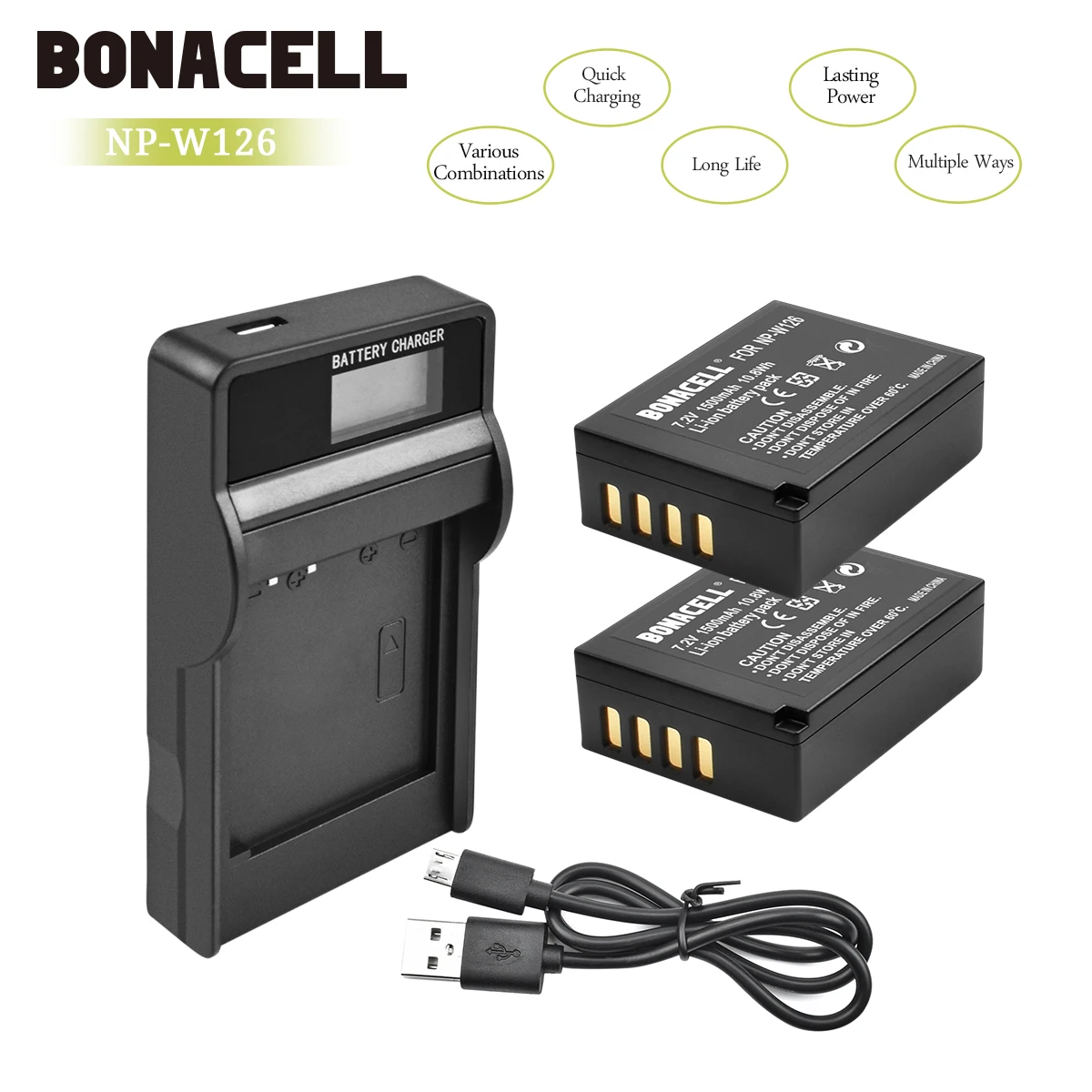Bonacell 1400 мАч NP W126 NPW126 запасная батарея + ЖК зарядное устройство для Fujifilm FinePix HS30EXR