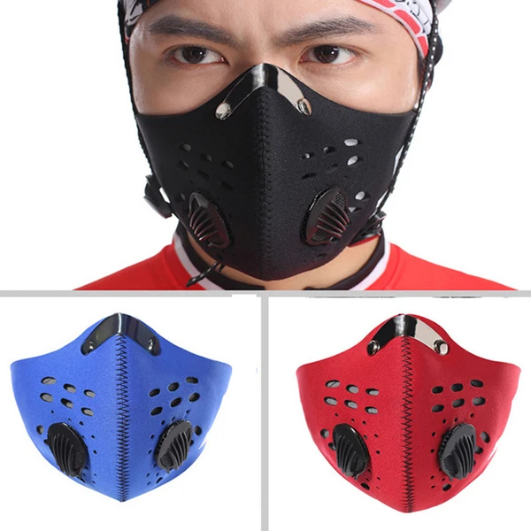 PM 2.5 Anti-Dust Half Face Protective Mask With Activated Carbon Filter Cycling Dustproof Bike Training | Спорт и развлечения