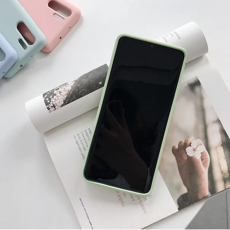 Роскошный мягкий жидкий силиконовый чехол для Huawei P30 Pro Sillicon с полной защитой