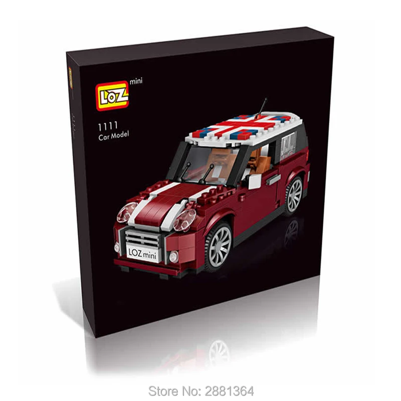 LOZ 1111 Mini Cooper Car Model 1:24 волшебный бриллиант 4 p2pcs строительный блок кирпичи игрушки в