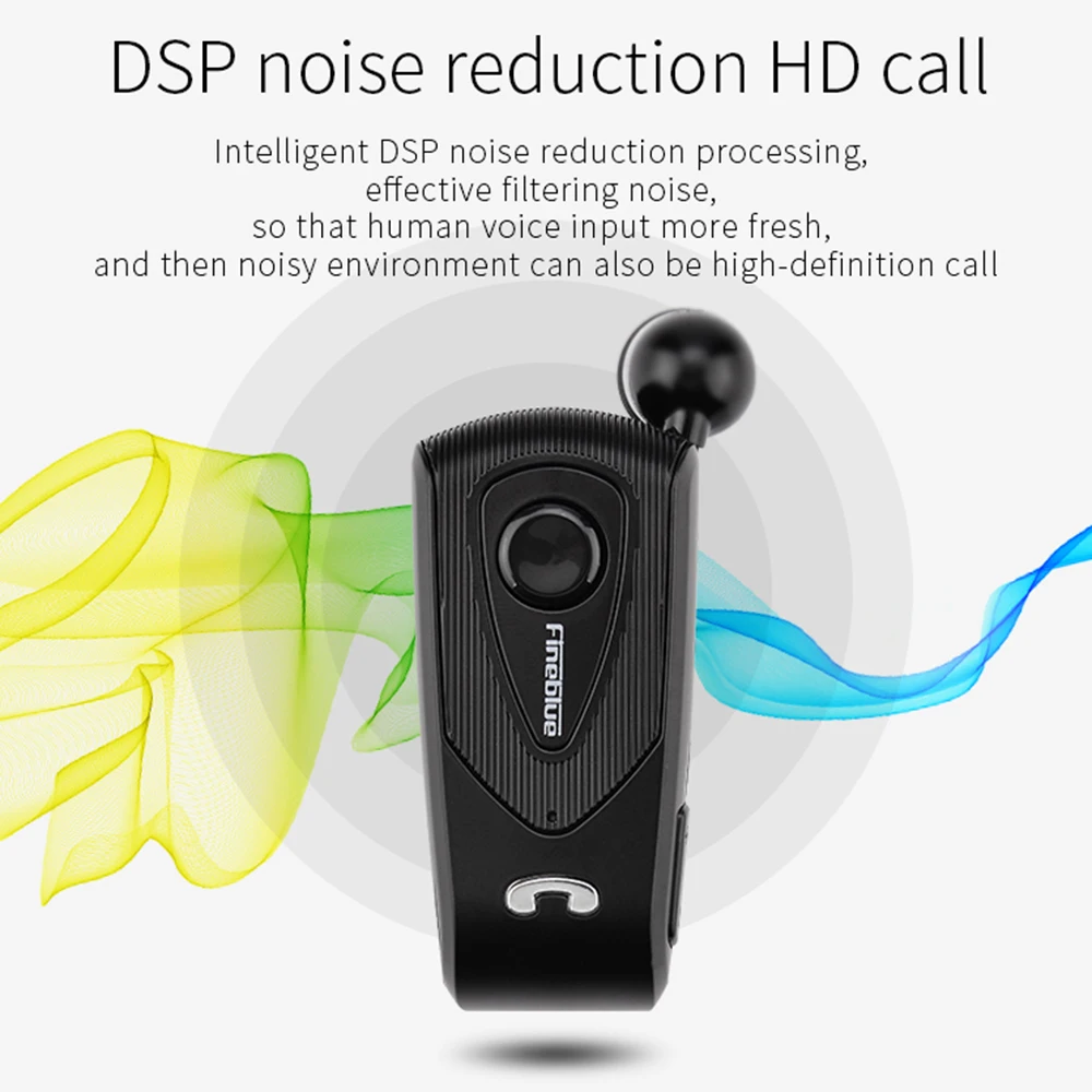Fineblue F930 Clip on Bluetooth наушники вкладыши кабель выдвижной стерео Музыкальная