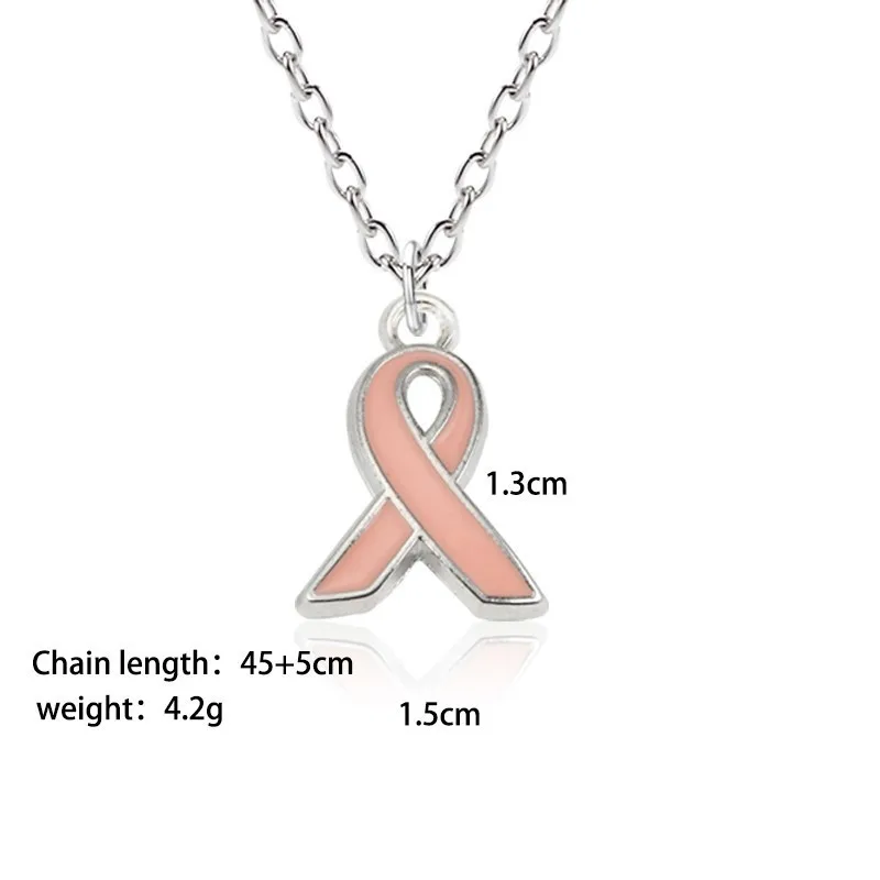 

Creative Ribbon Gift Logo Souvenir Plate 3 Color Pendant, Necklace, Love, Memory Of Breast Cancer Prevention Necklaces