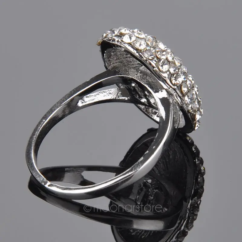 Стильное женское кольцо ювелирное изделие с кристаллами вампира Беллы Реплика