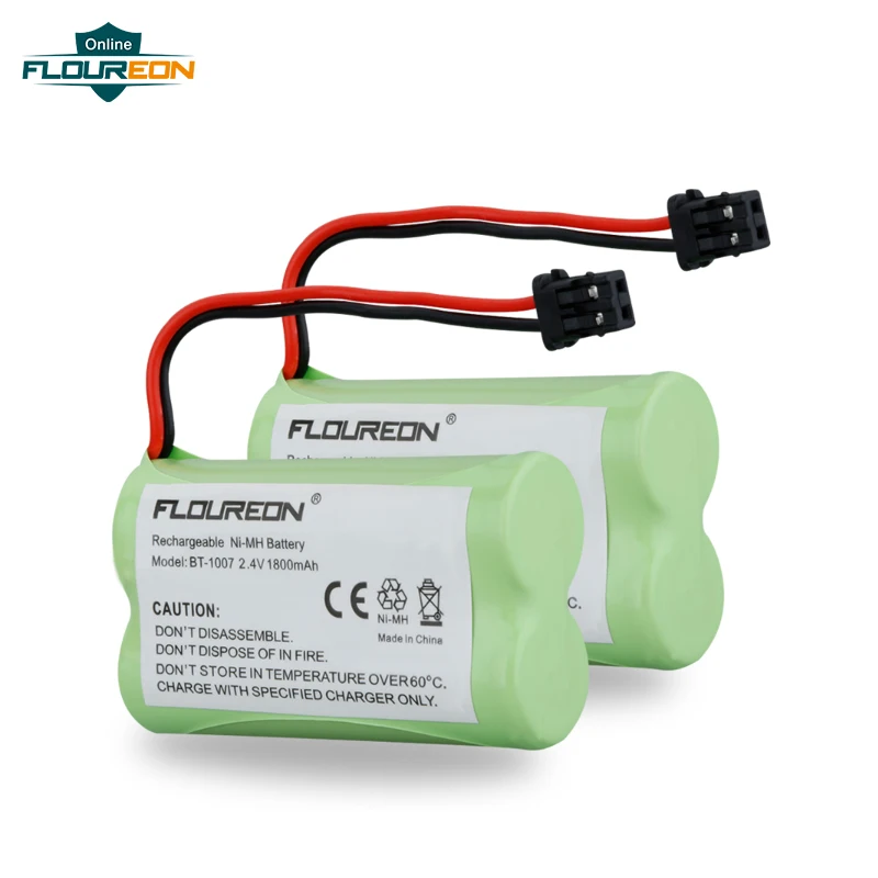 2 шт. батарея 4 V 1800mAh Ni MH Аккумуляторная для Uniden BT 1007 1015 DECT1580|Перезаряжаемые