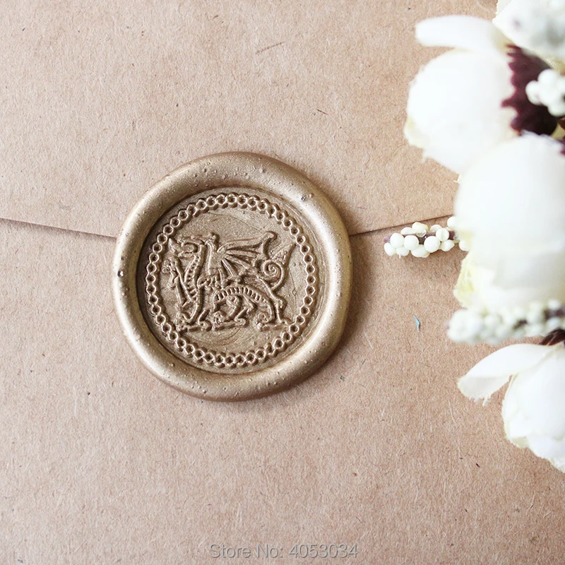 Штамп с воском дракона штамп под заказ = Свадебное приглашение набор восковым