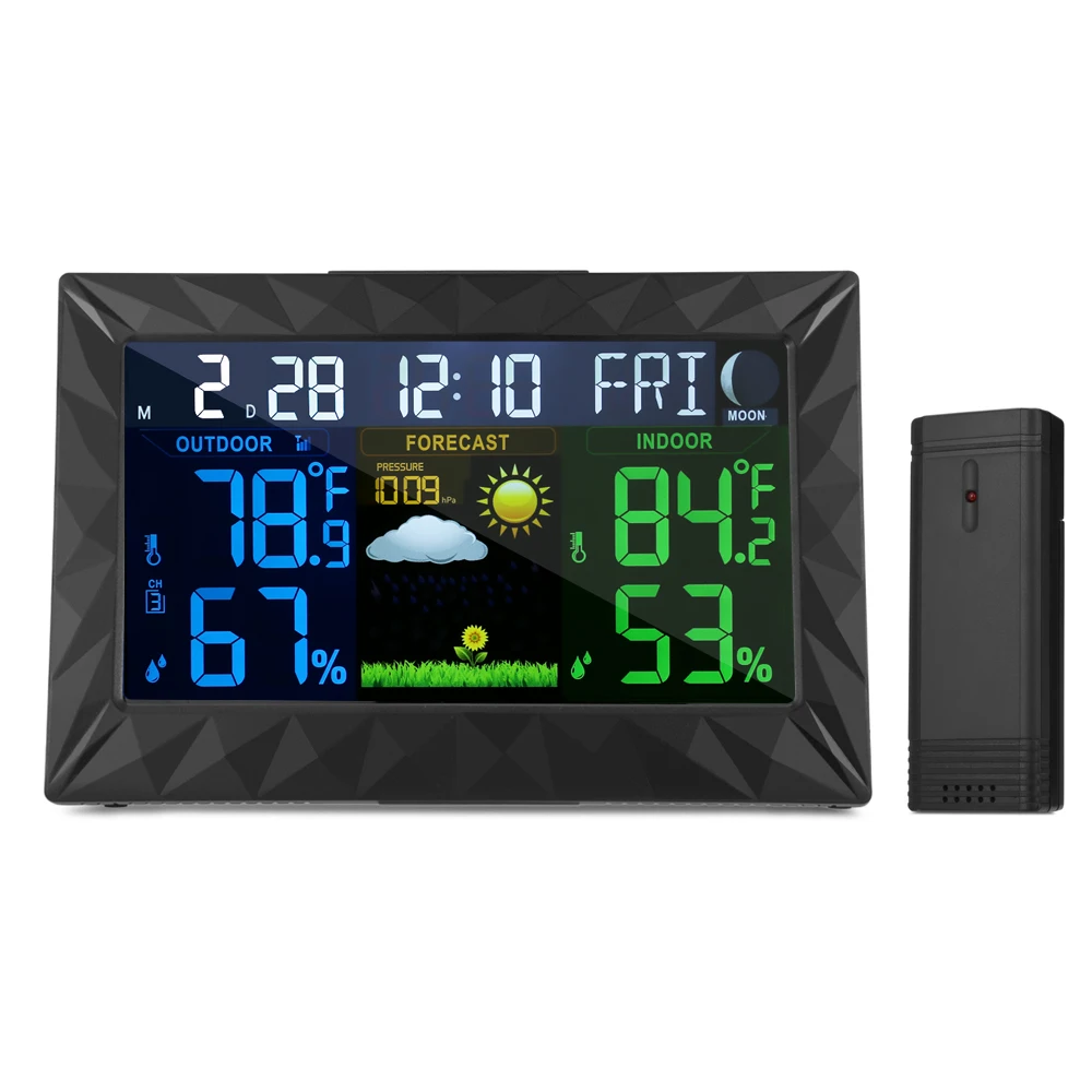 TS-Y01 Weather Station Wireless Indoor Outdoor Forecast Temperature Meter Humidity Alarm Snooze Thermometer Hygrometer | Инструменты