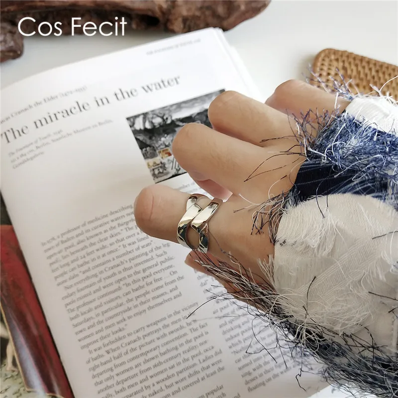 Женское кольцо с указательным пальцем CosFecit из настоящего стерлингового серебра