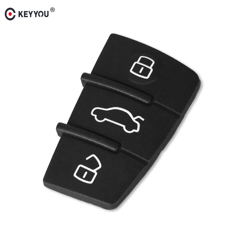KEYYOU 3 кнопки сменная резиновая накладка брелок для Audi A3 A4 A5 A6 A8 Q5 Q7 TT S LINE RS чехол
