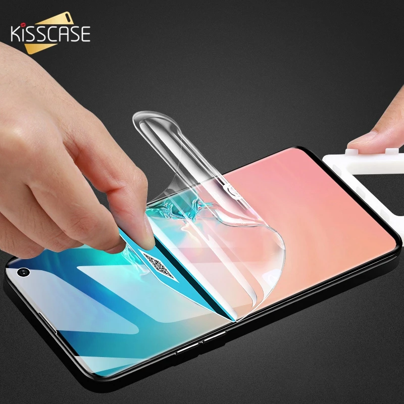 KISSCASE защита для экрана Samsung Galaxy S10 S10e S9 S8 Plus мягкое полное гидрогелиевое